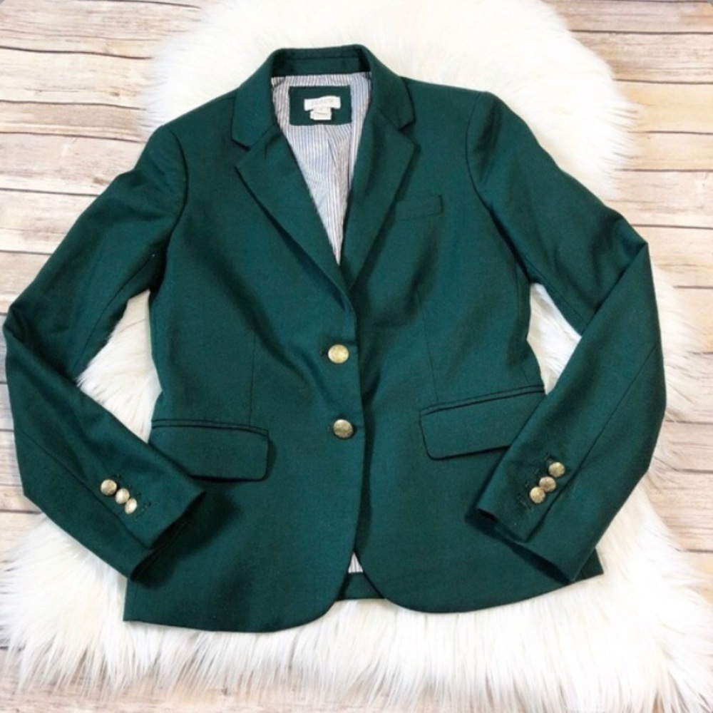 J Crew Forest Green Schoolboy Blazer
